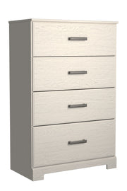 Ashley Furniture Stelsie - White - Four Drawer Chest | Meri Furniture