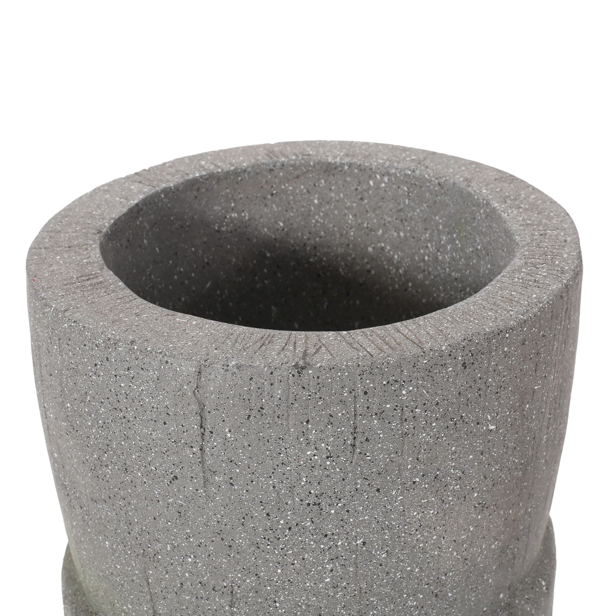 Classic Flower Planter With Magnesium Oxide Material - Stone Gray