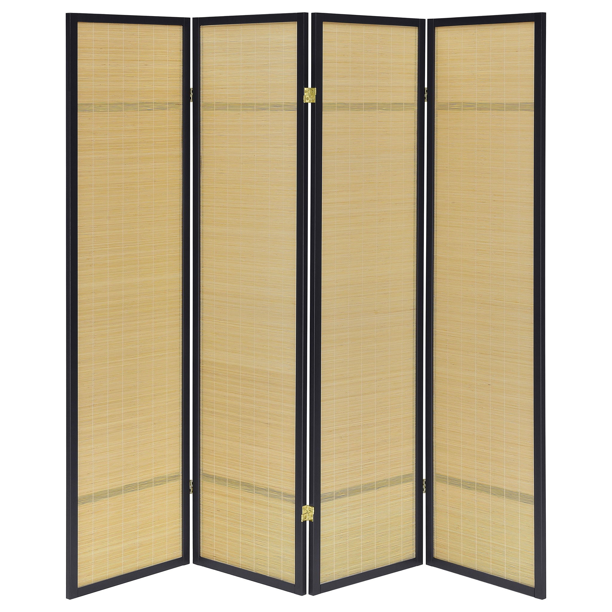 Sensei - 4 Panel Bamboo Room Divider Folding Screen - Natural