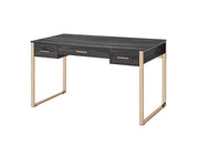 ACME Perle - Vanity Desk - Champagne Gold & Black Finish | Meri Furniture