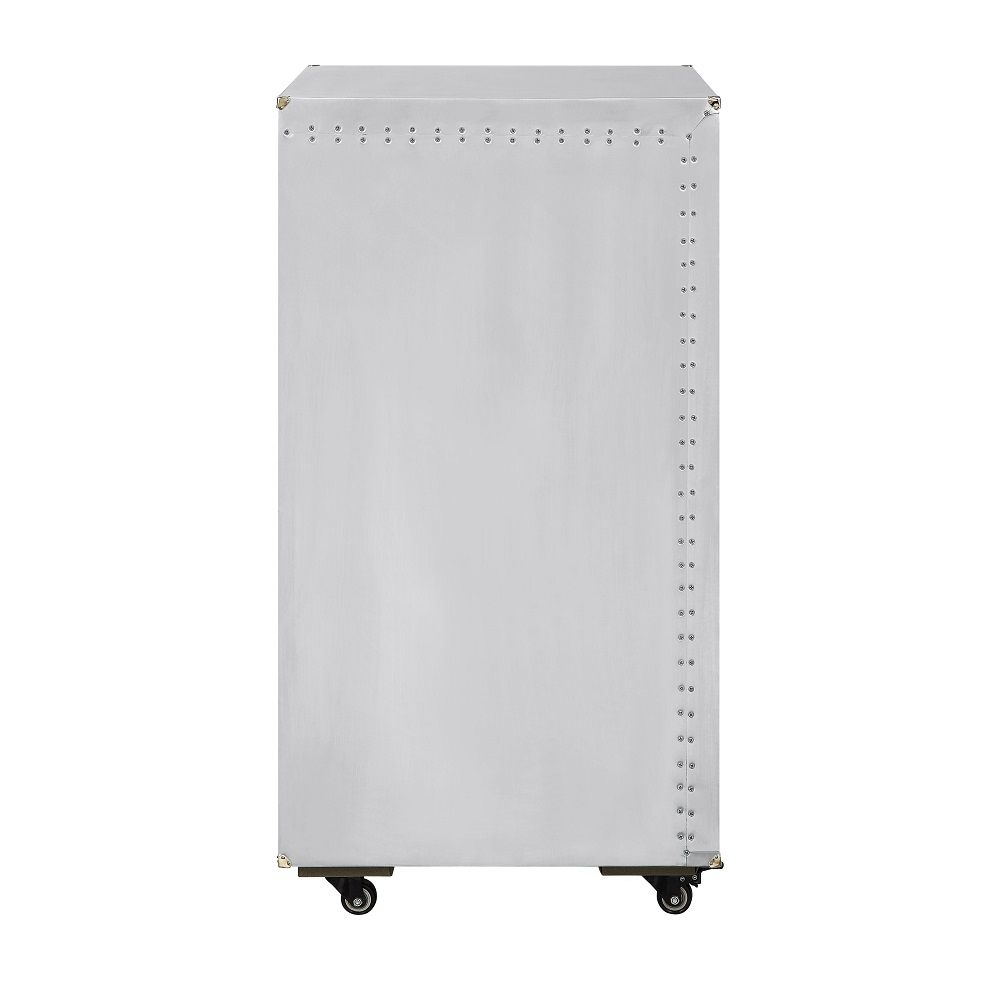 ACME Raini - Wine Cabinet - Aluminum | Meri Furniture
