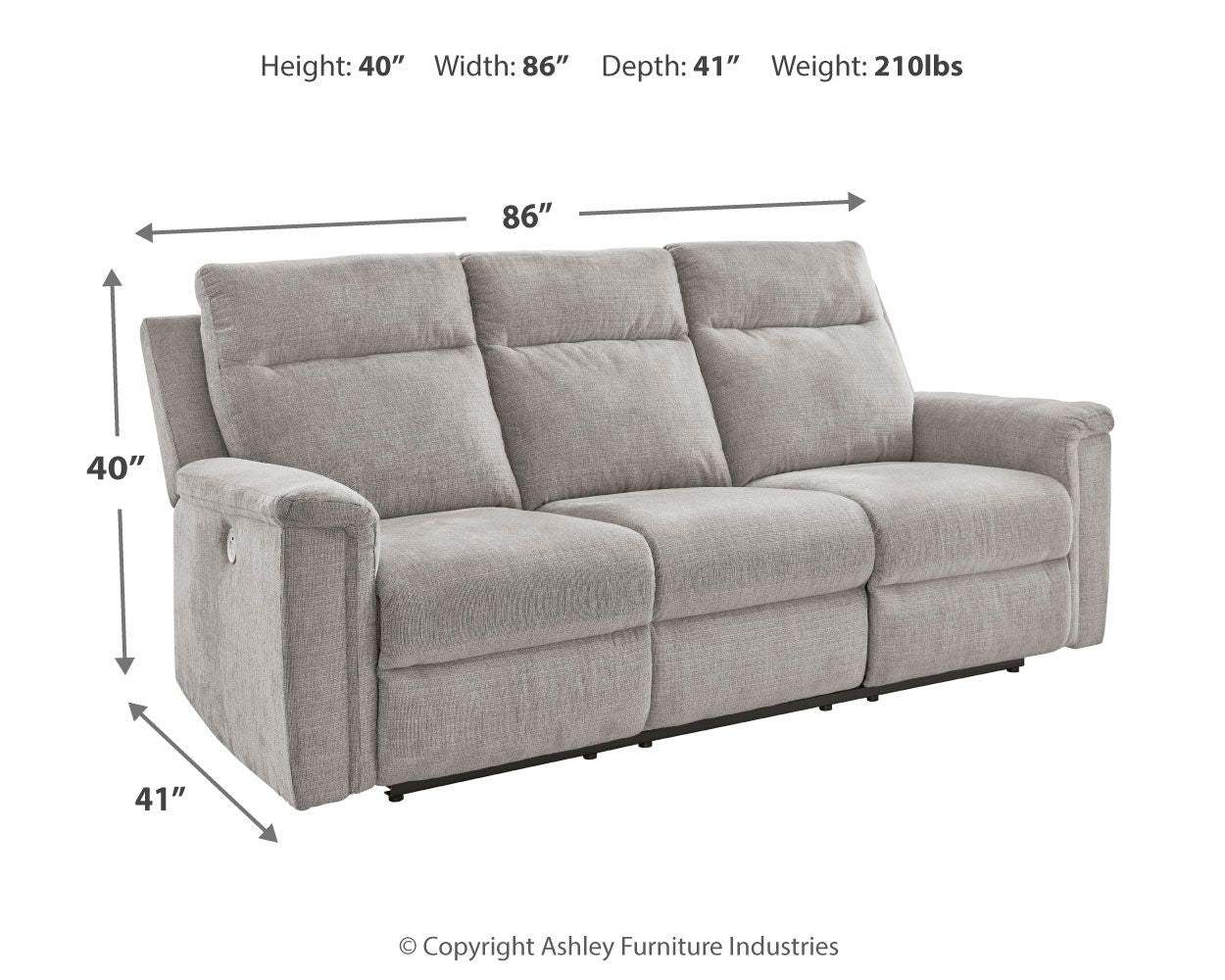 Signature Design by Ashley® Barnsana - Power Reclining Sofa | Meri Furniture