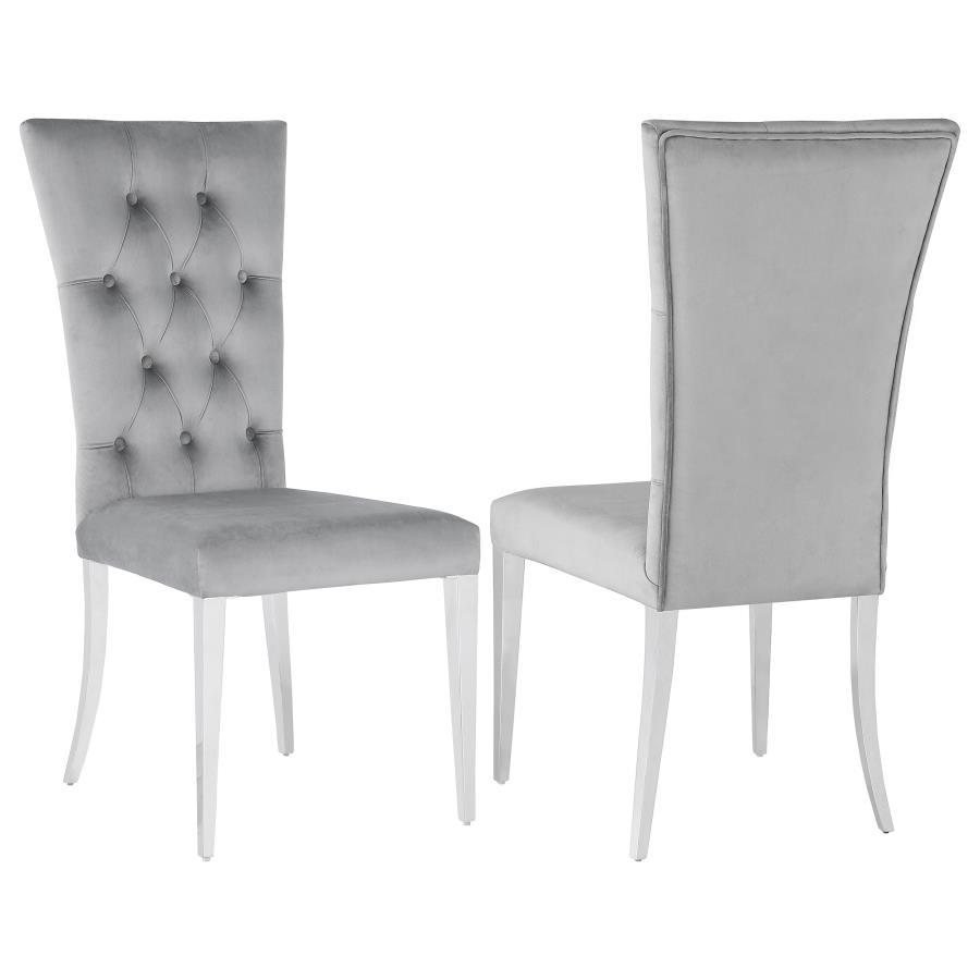 Coaster Fine Furniture Kerwin - Velvet Upholstered Dining Side Chair (Set of 2) | Meri Furniture