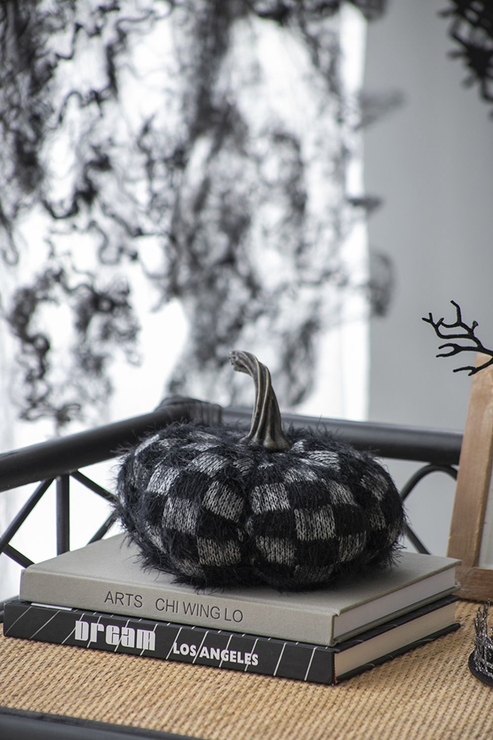 Pumpkin Decor For Holiday Halloween Decoration - Black / White