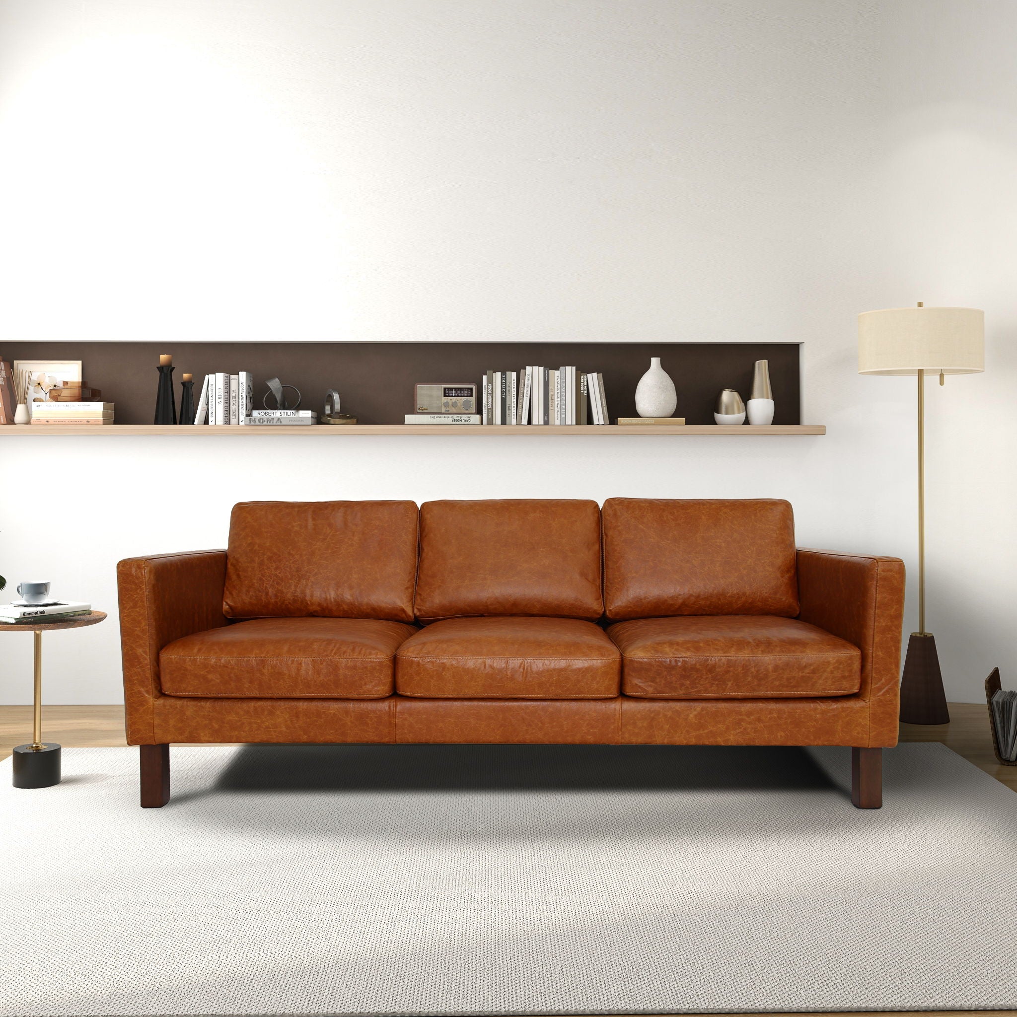 Memphis - Waxy Sofa - Cognac