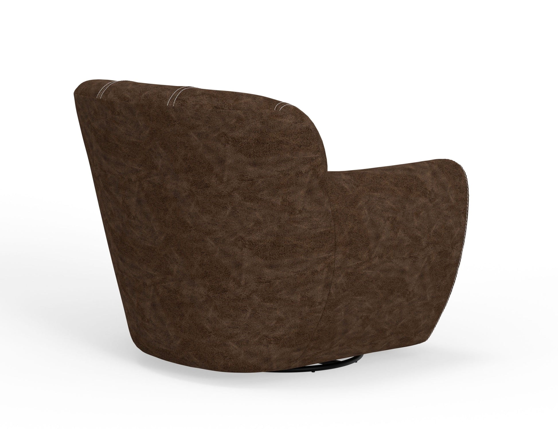 International Furniture Direct Tamesis - Swivel Accent Chair Armchair - Chocolate Brown | Meri Furniture