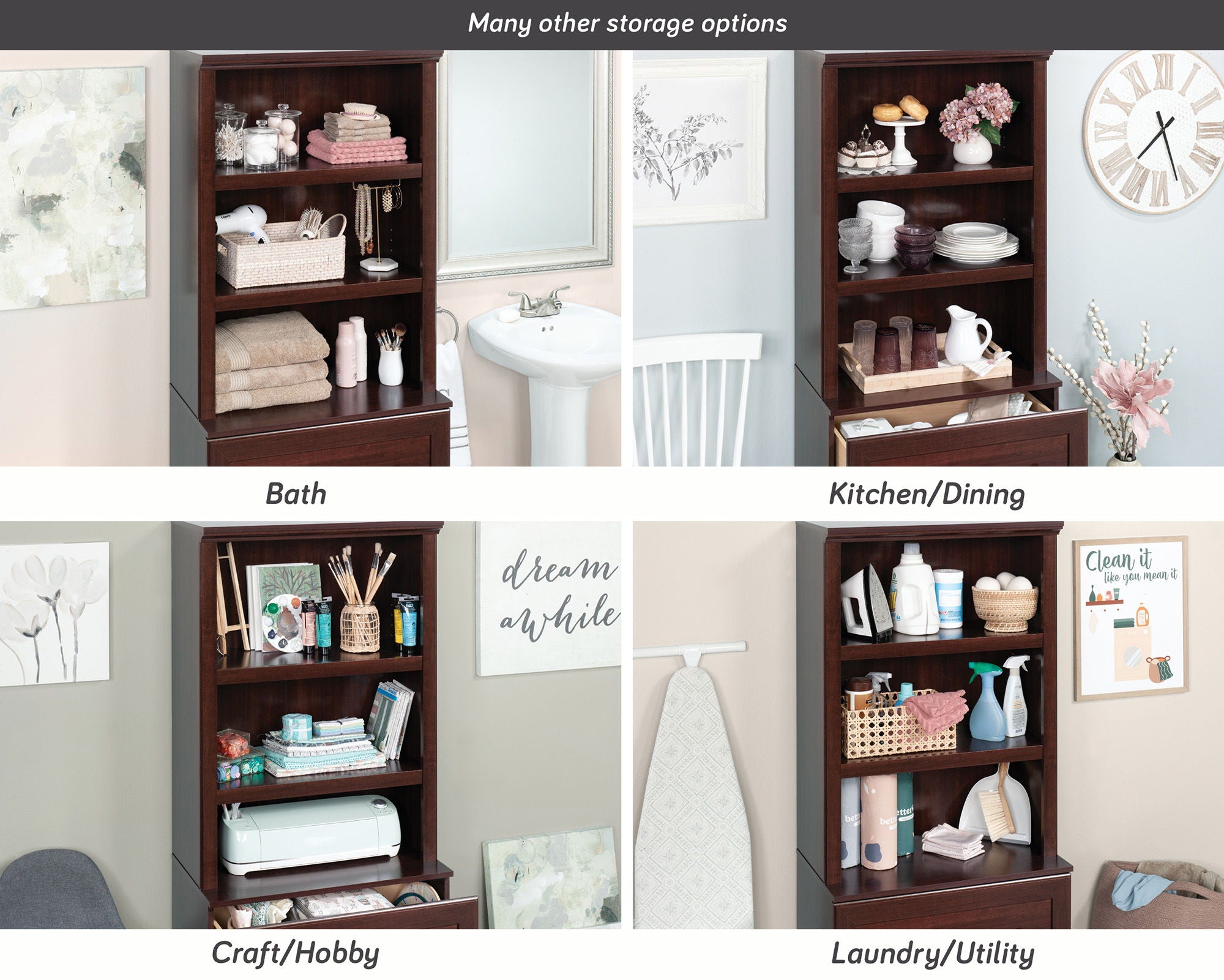 Bookcase with Drawers in Select Cherry