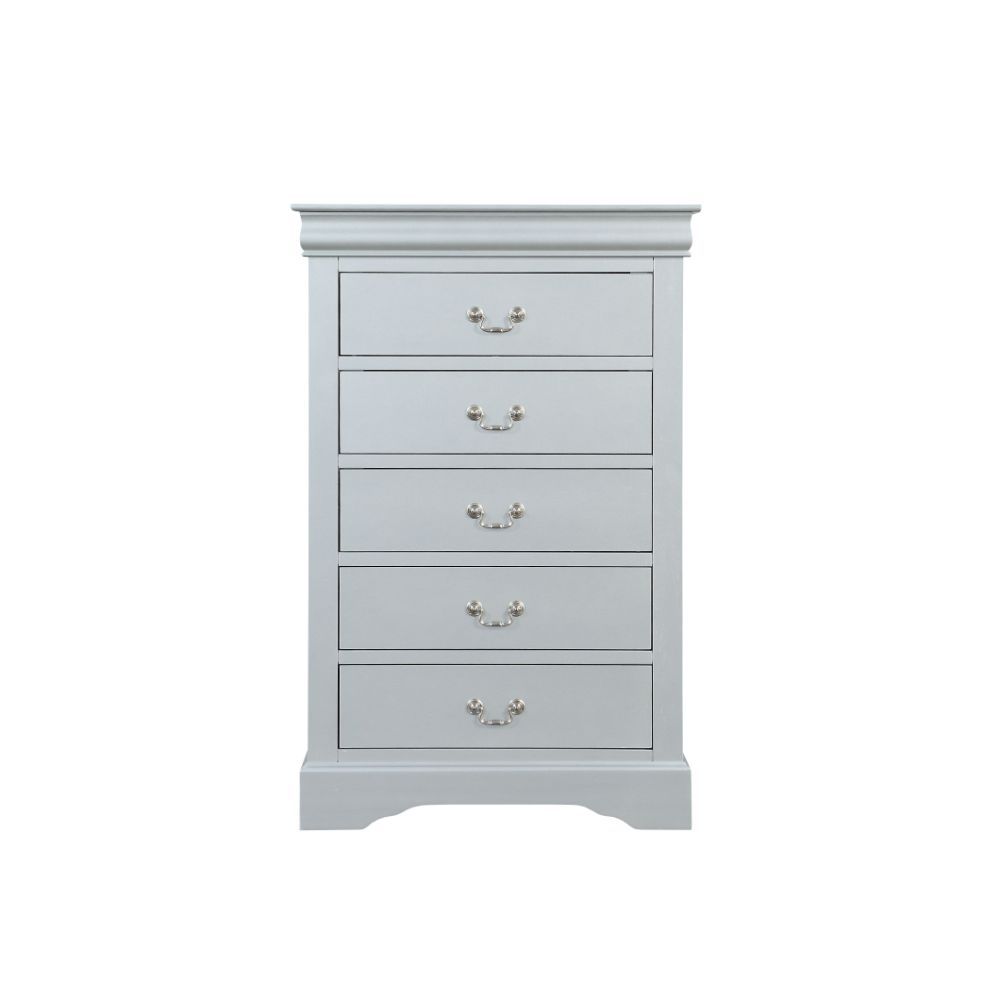 ACME Bring casual elegance into your home with the Louis Phillipe chest. This chest is a piece that offers any bedroom a sophisticated look. | Meri Furniture