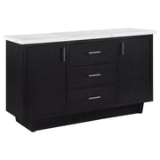 Coaster Fine Furniture Sherry - 3-Drawer Marble Top Sideboard Buffet - Rustic Espresso | Meri Furniture