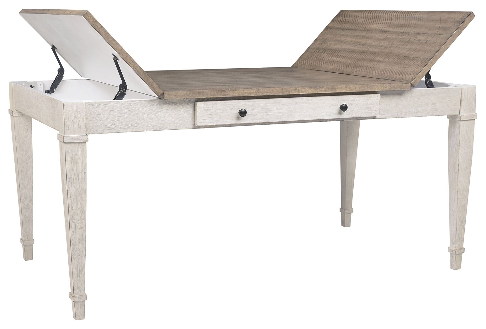 Signature Design by Ashley® Skempton - White - Rect Drm Table W/Storage | Meri Furniture