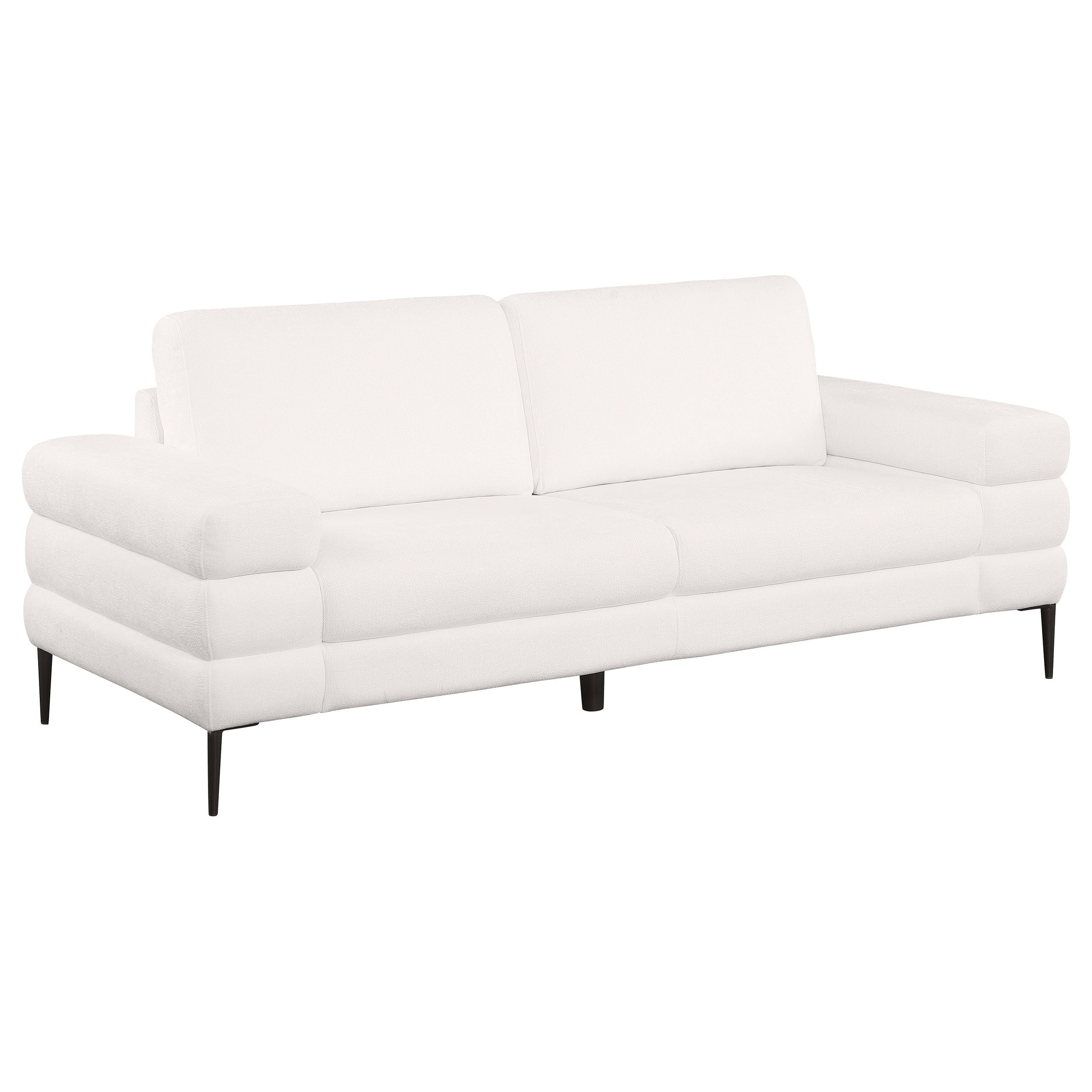 Coaster Fine Furniture Jessel - Chenille Upholstered Track Arm Sofa - Ivory | Meri Furniture