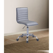 ACME Alessio - Office Chair - Silver PU & Chrome | Meri Furniture