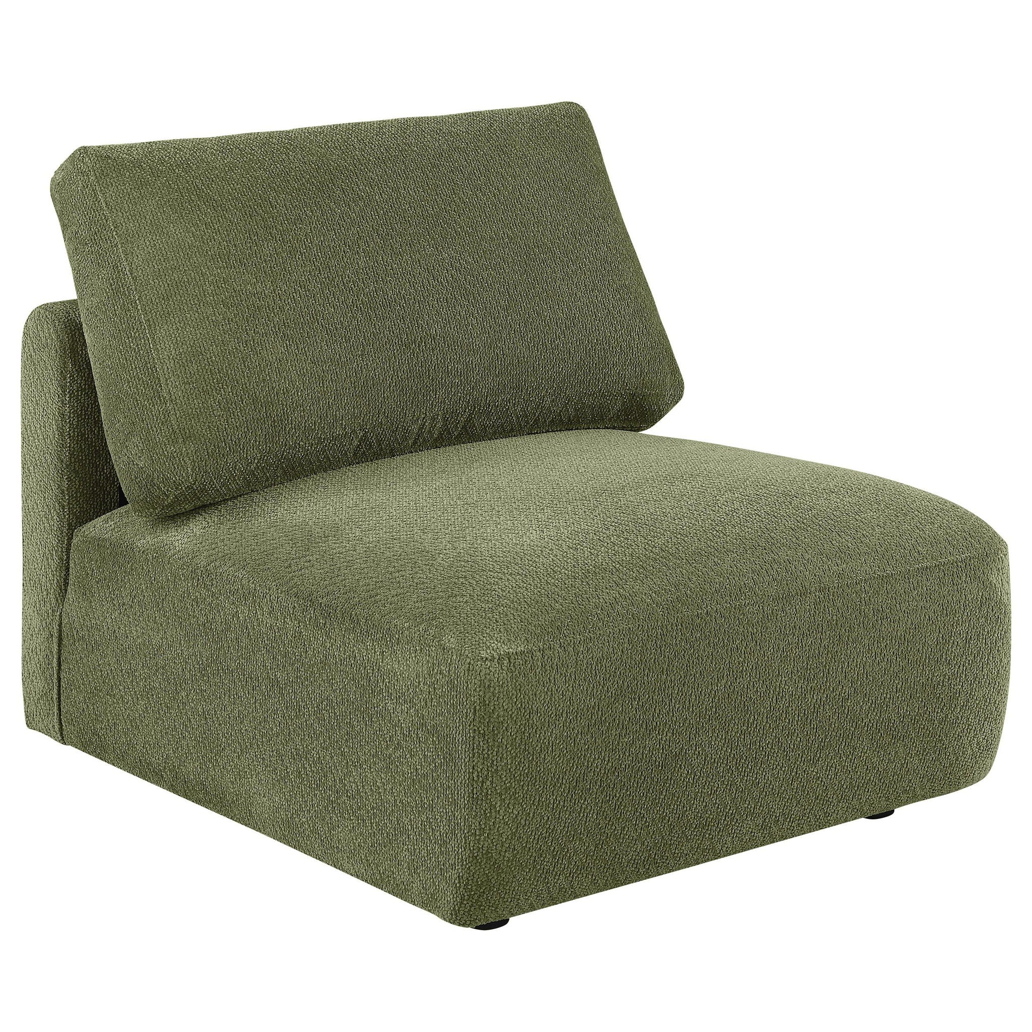 Elysia 5-piece Chenille Upholstered Modular Sectional Sofa Green