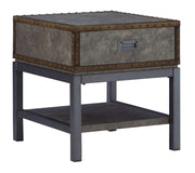 Signature Design by Ashley® Derrylin - Brown - Rectangular End Table | Meri Furniture