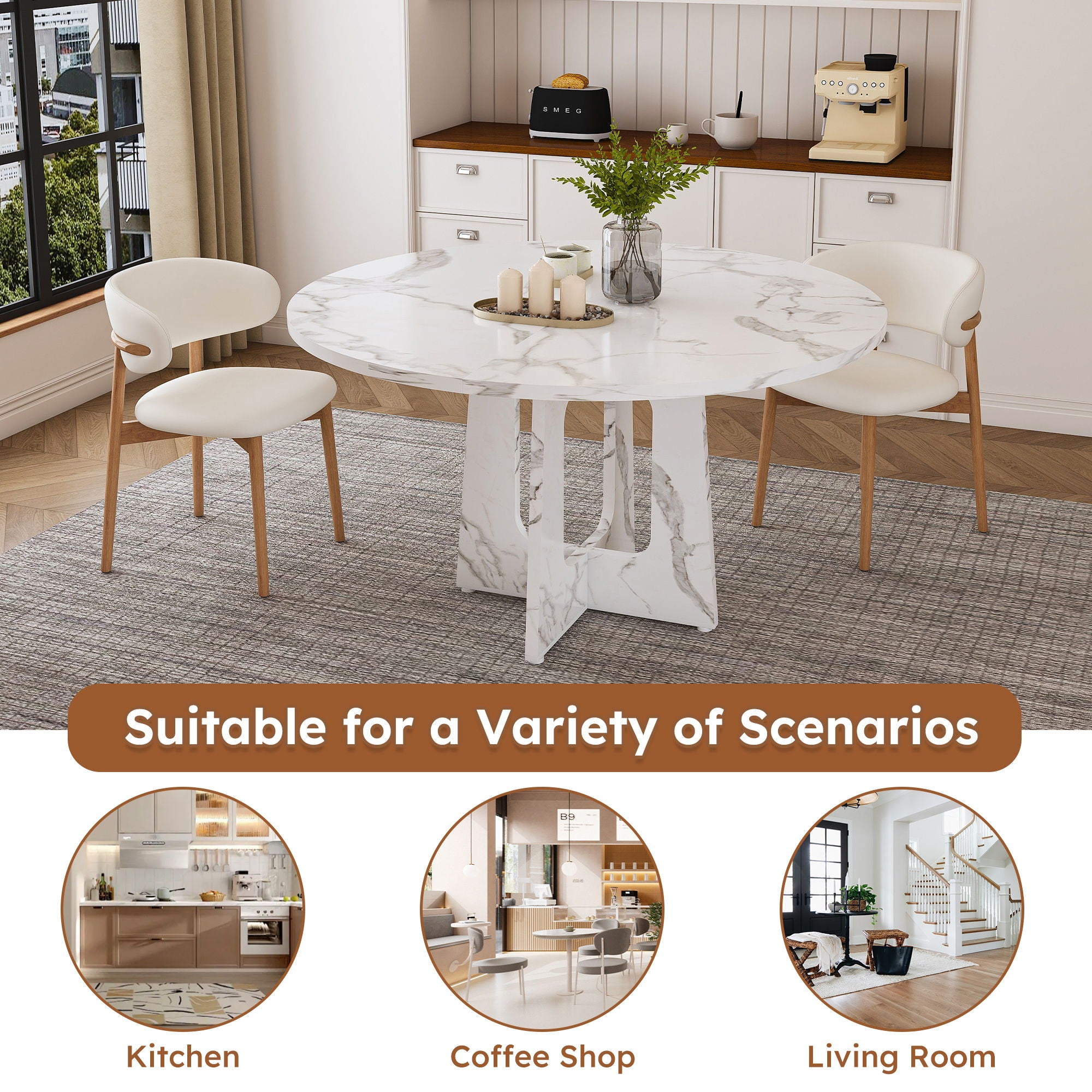 Round Dining Table For 4