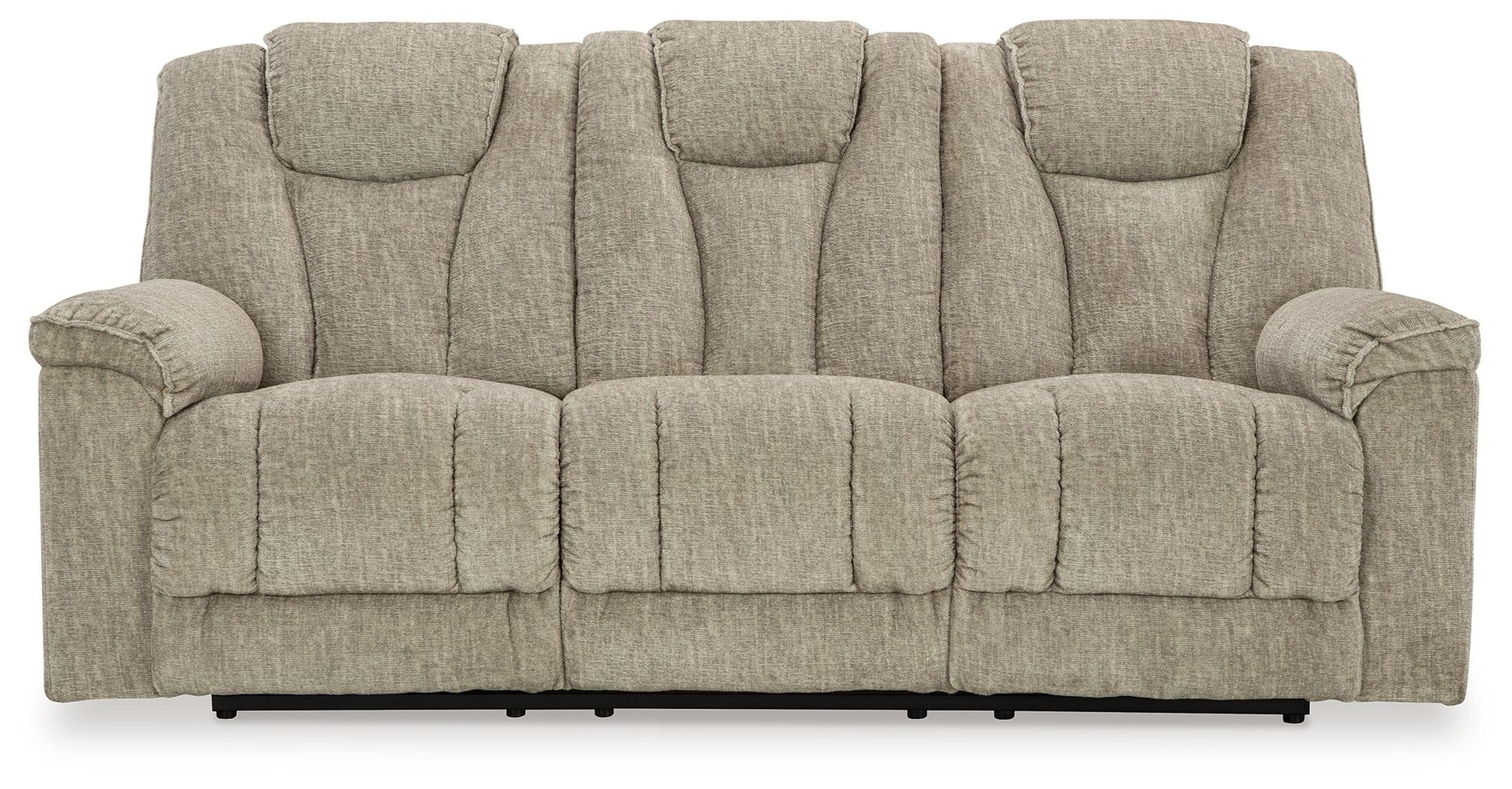 Signature Design by Ashley® Hindmarsh - Stone - Power Reclining Sofa With Adj Headrest | Meri Furniture