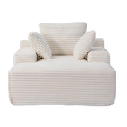 Oversized Chaise Lounge Chair Cozy Cloud Couch With 3 Throw Pillows And Wide Armrest