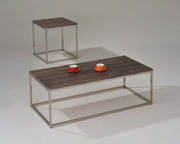 ACME Cecil - Coffee Table - Walnut & Brushed Nickel | Meri Furniture