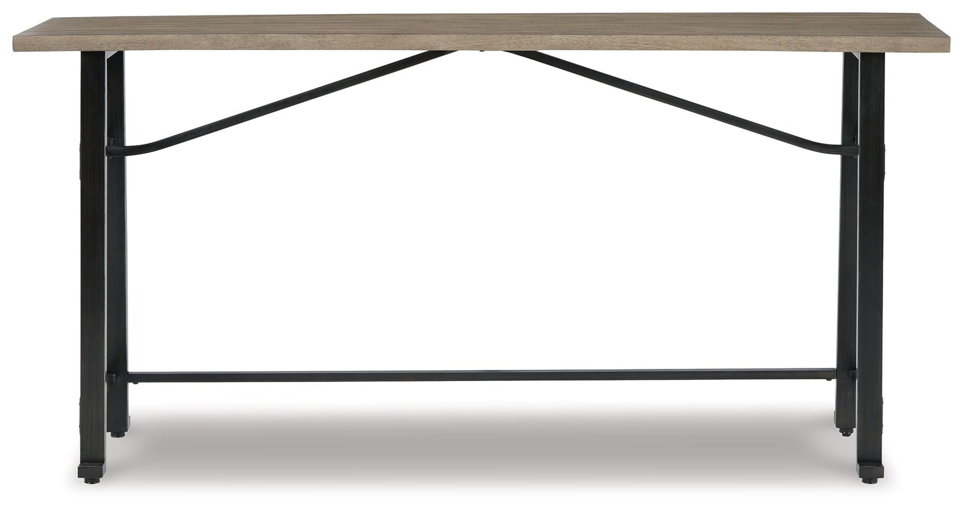 Signature Design by Ashley® Lesterton - Light Brown / Black - Long Counter Table | Meri Furniture