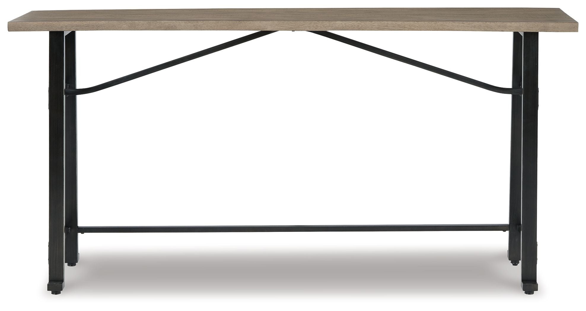 Signature Design by Ashley® Lesterton - Light Brown / Black - Long Counter Table | Meri Furniture