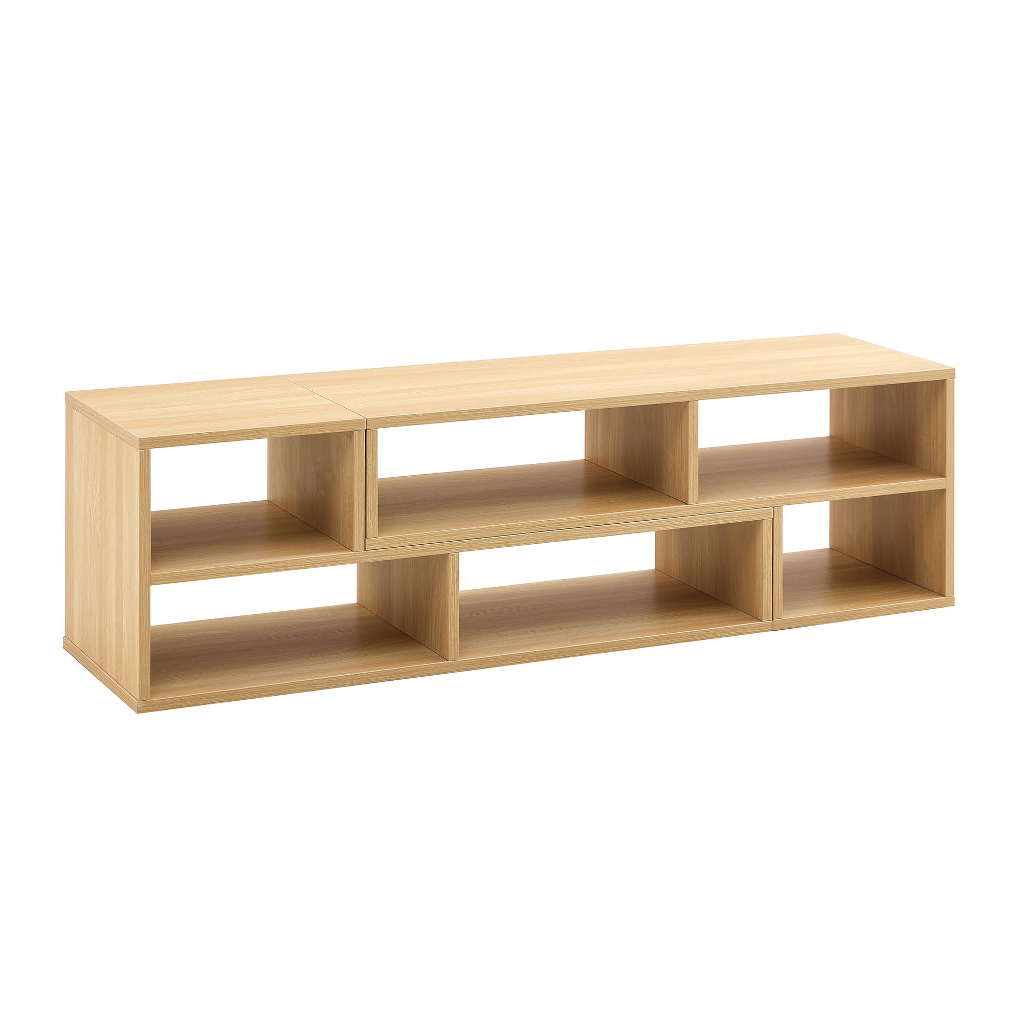 Cube TV Stand With Open Storage And 2 Shelves