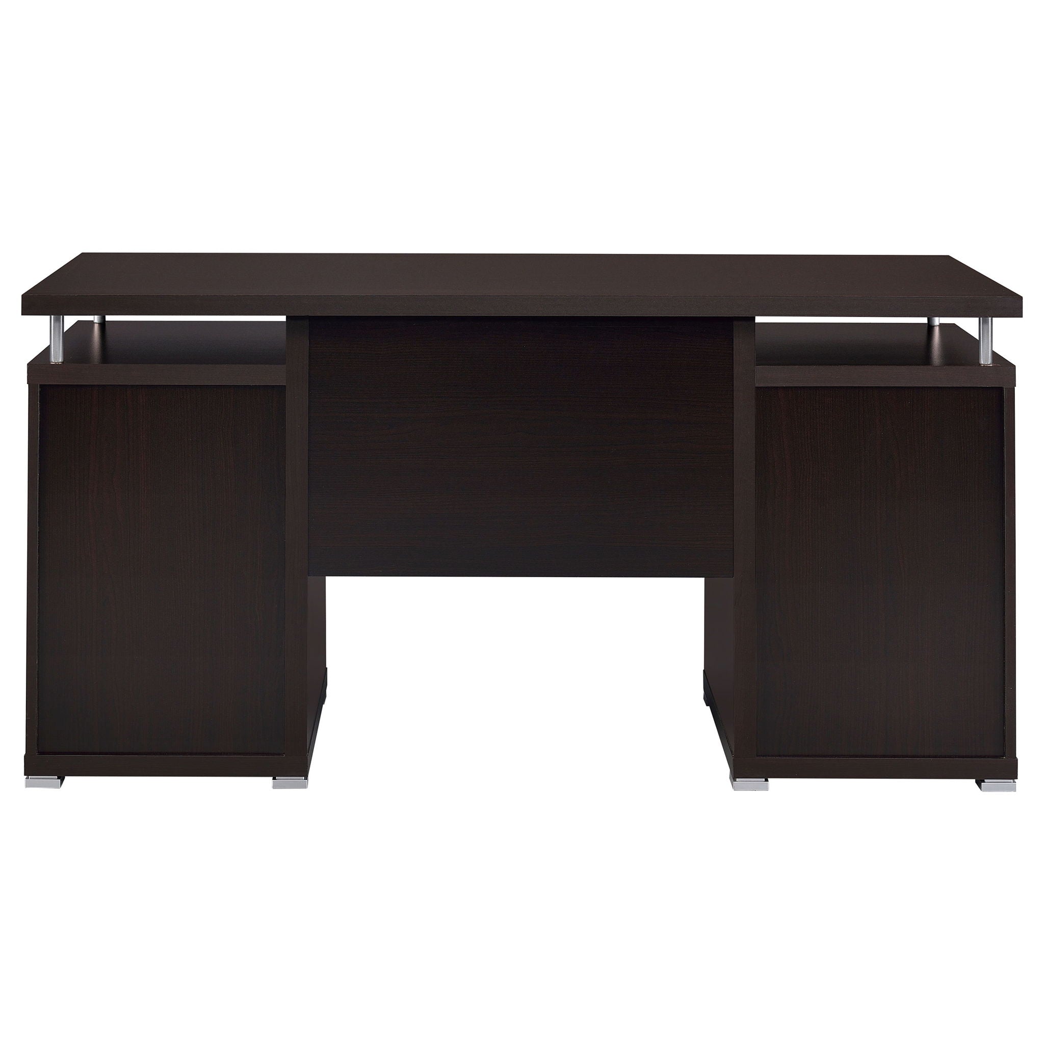 Modern Office Computer Desk With 2 Drawers, Adjustable Shelf, Slide Out Keyboard Tray