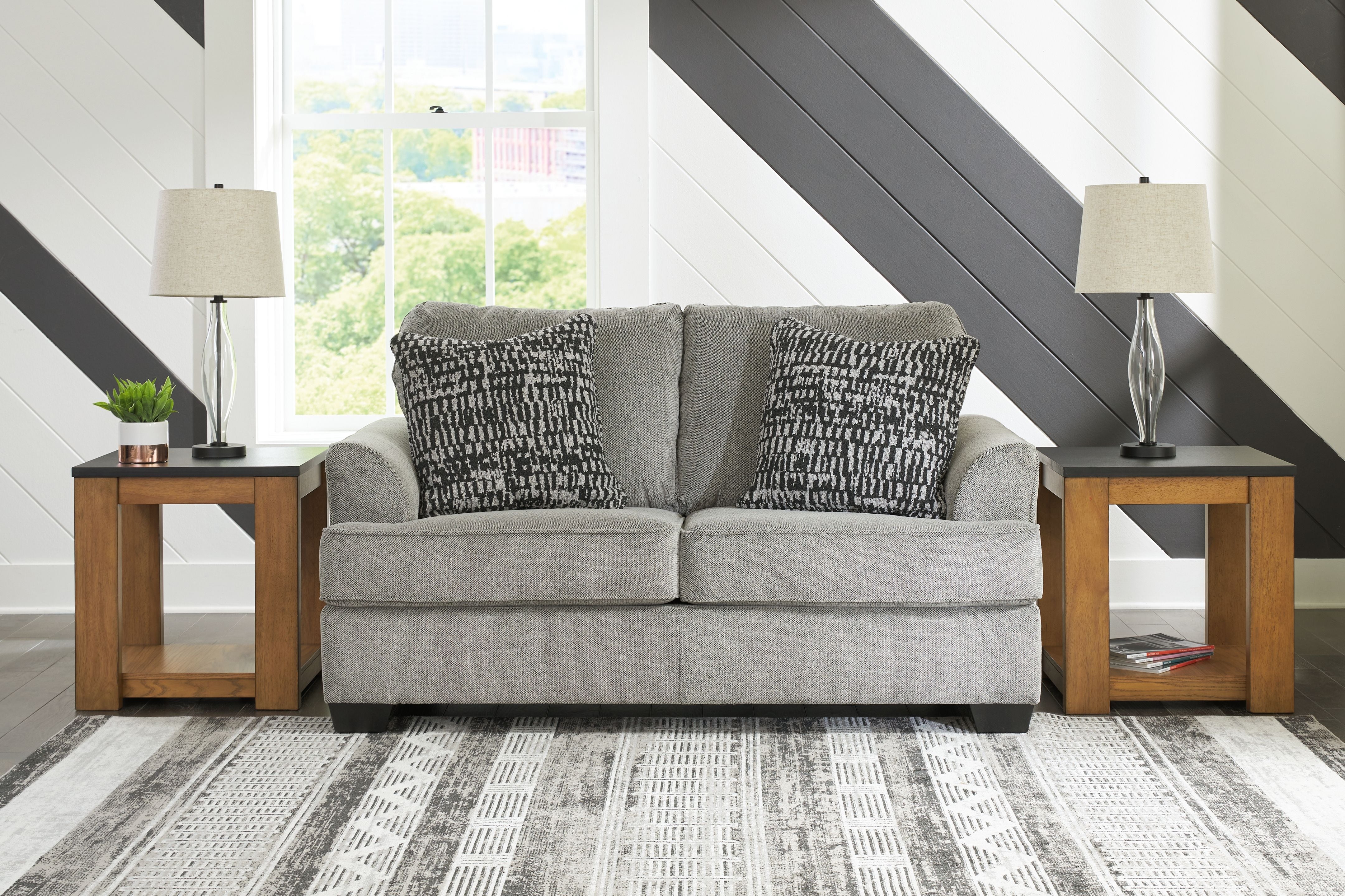 Signature Design by Ashley® Deakin - Ash - Loveseat | Meri Furniture