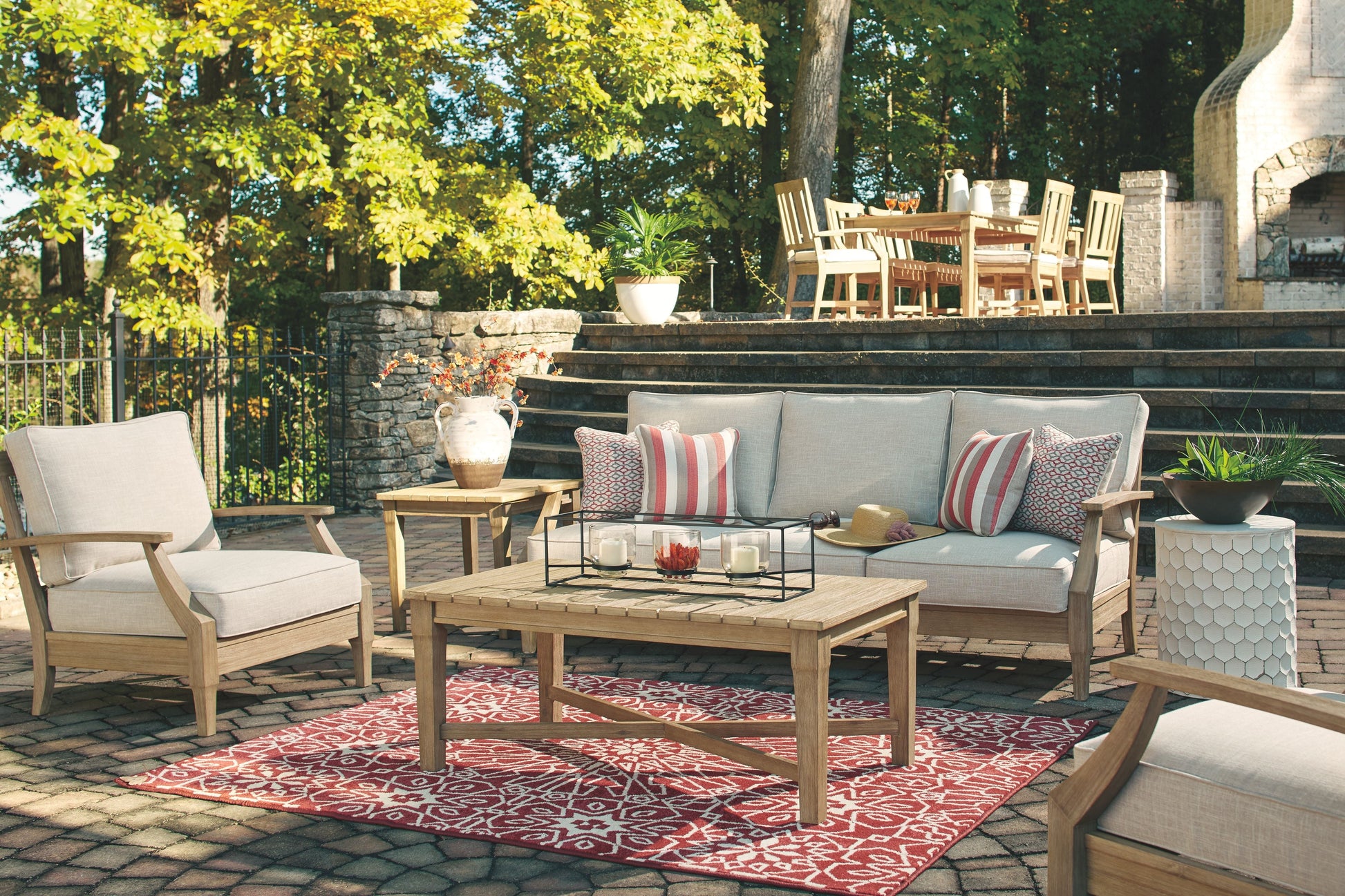 Ashley Furniture Clare - Beige - Sofa With Cushion | Meri Furniture