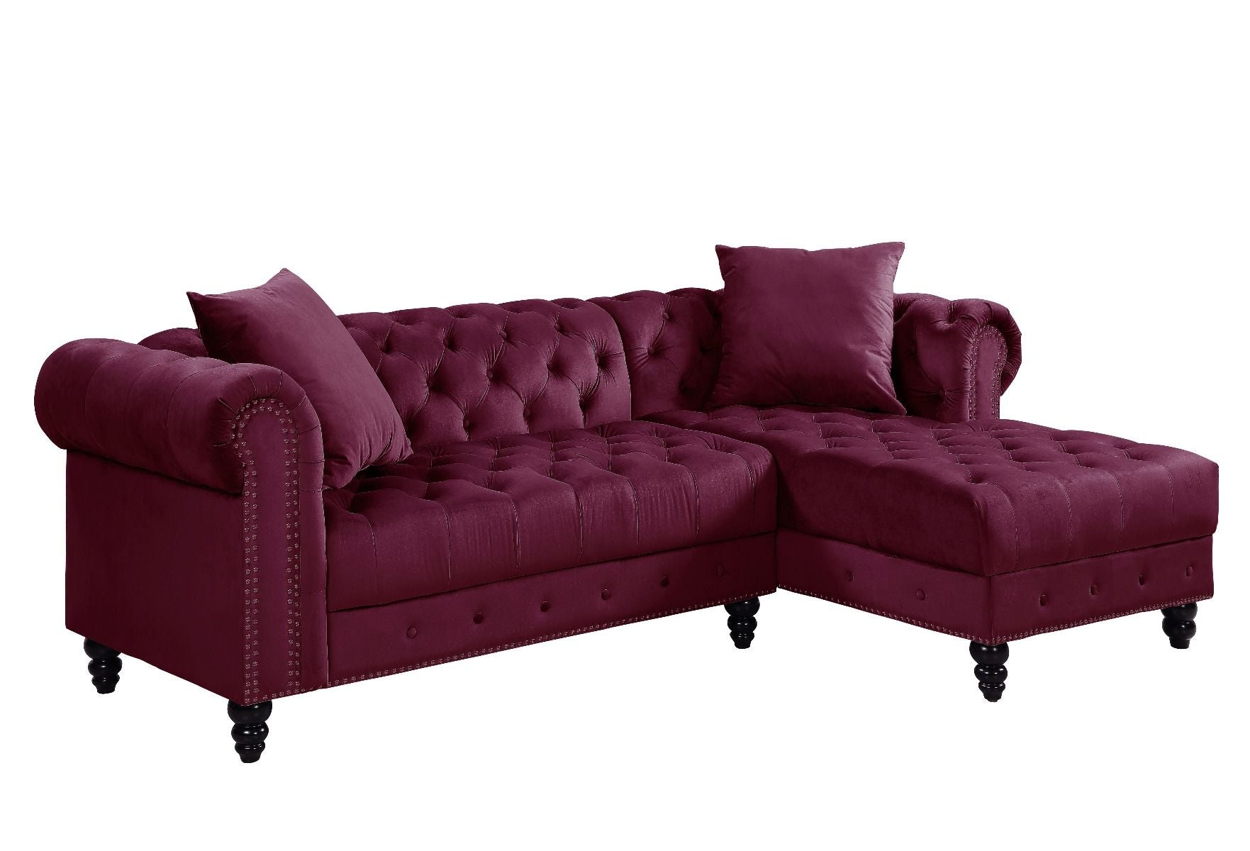 ACME Adnelis - Sectional Sofa w/2 Pillows | Meri Furniture