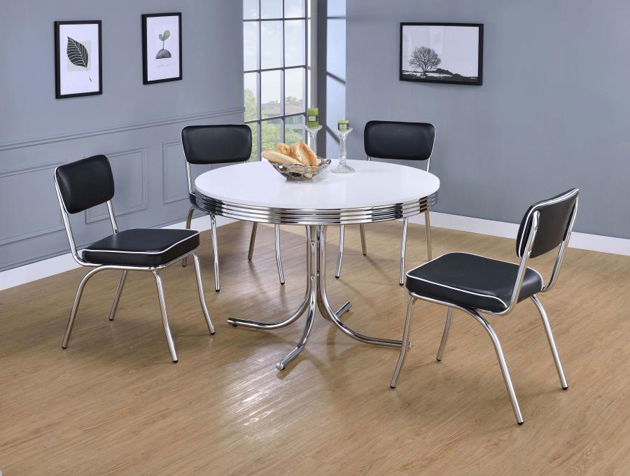 Coaster Fine Furniture Retro - Round Dining Table Set | Meri Furniture