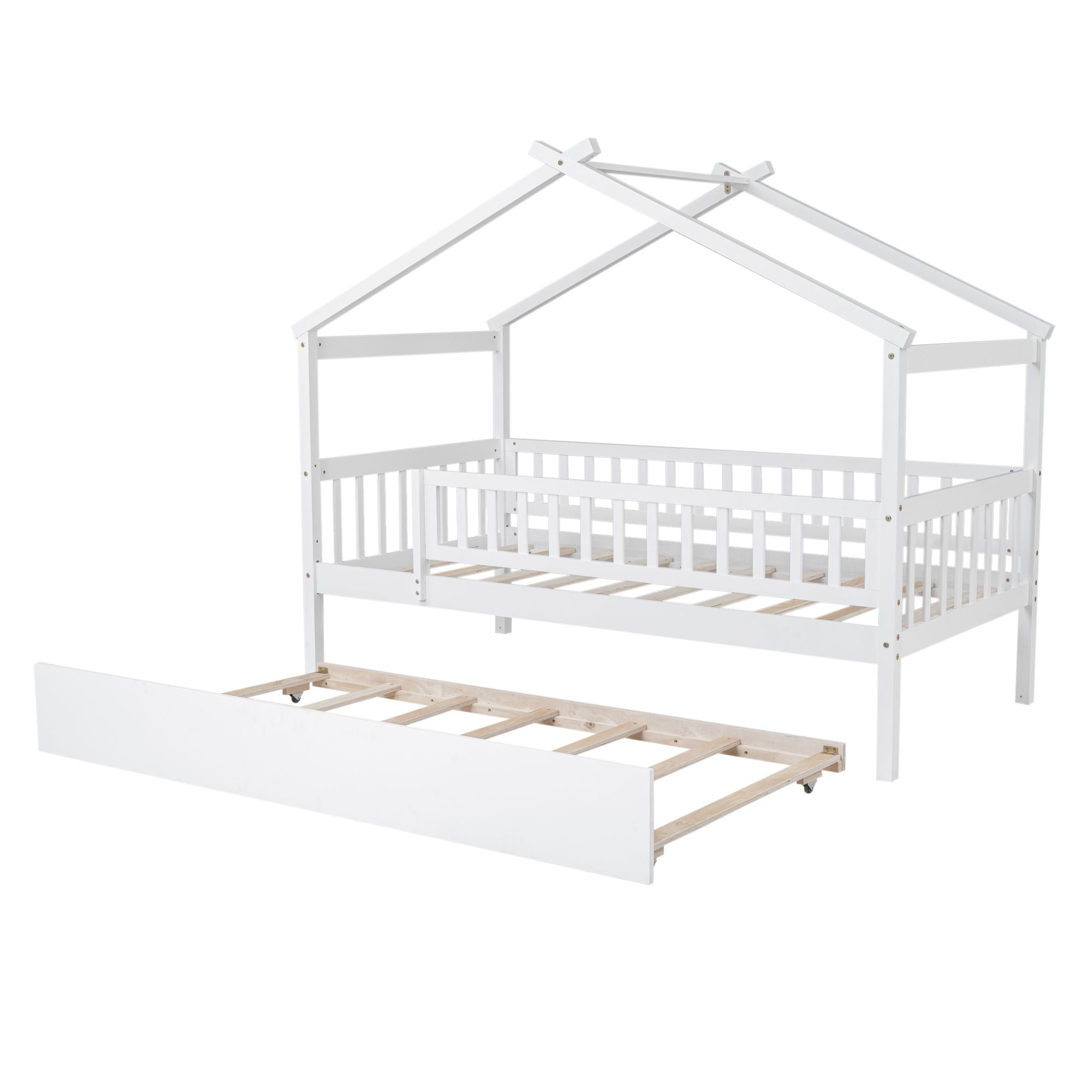 Creativity House Bed With Twin Size Trundle