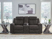 Brysonview - Double Reclining Loveseat With Console - Charcoal