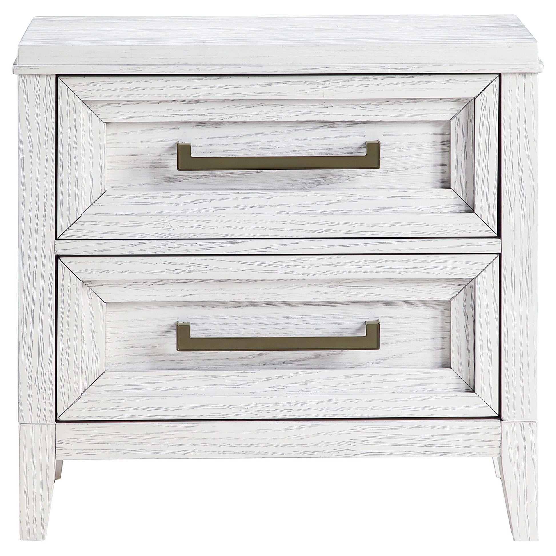 Coaster Fine Furniture Marielle - 2-Drawer Nightstand Bedside Table - Distressed White | Meri Furniture