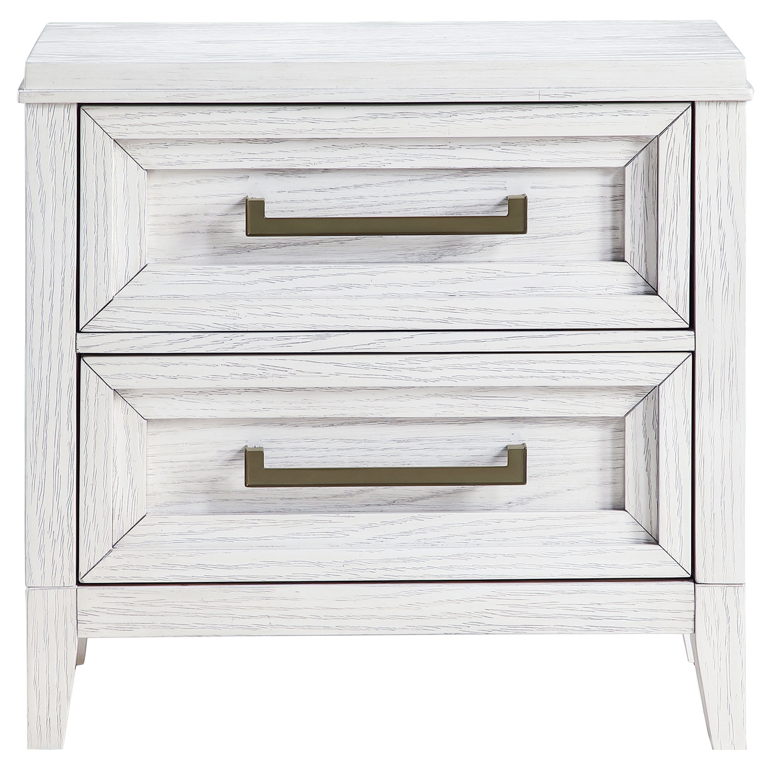 Coaster Fine Furniture Marielle - 2-Drawer Nightstand Bedside Table - Distressed White | Meri Furniture
