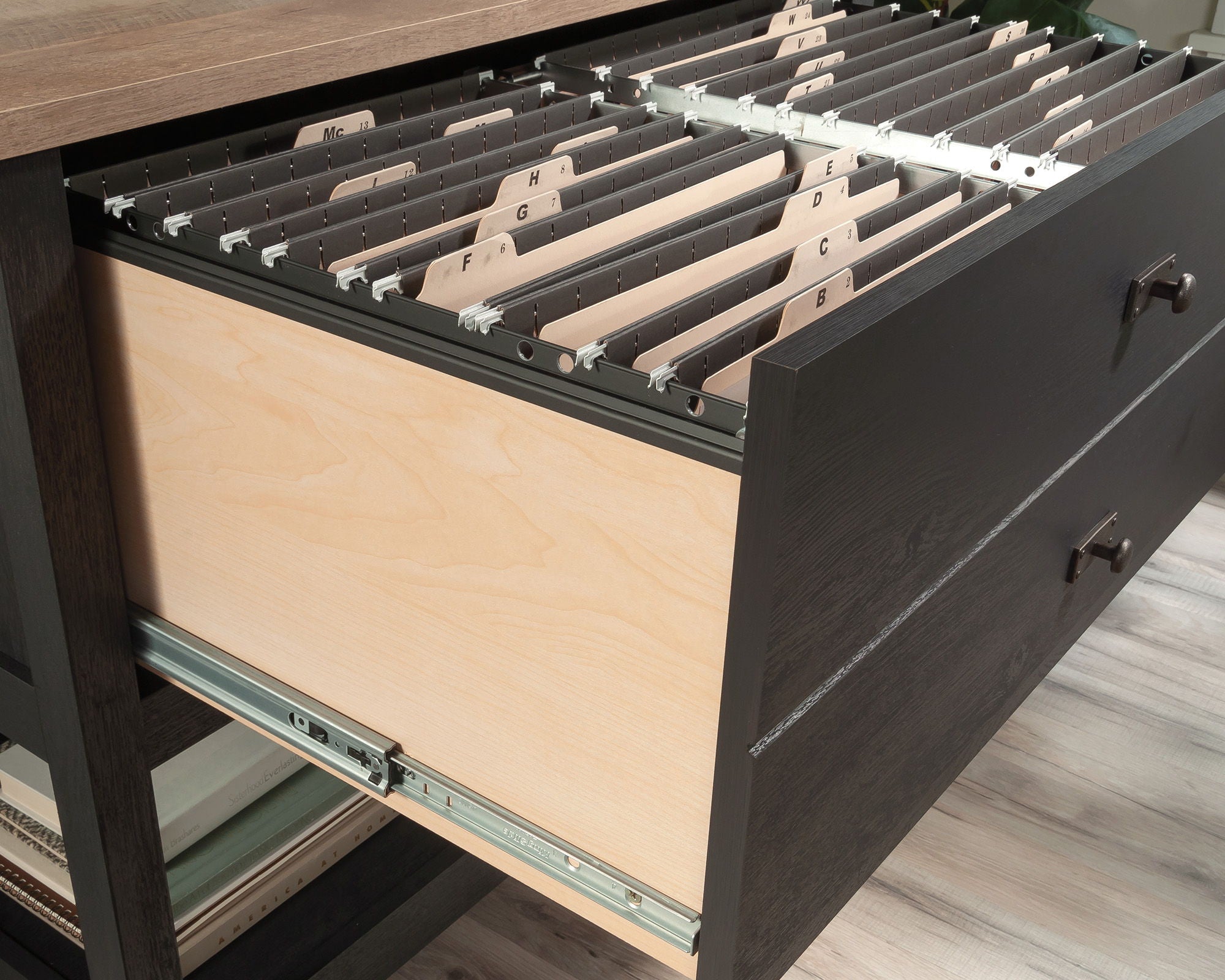 1-Drawer Lateral File Cabinet  in Raven Oak