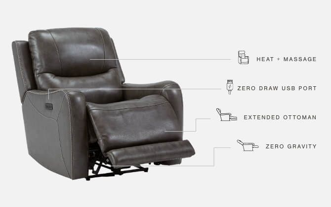 Ashley Furniture Galahad - Power Recliner | Meri Furniture
