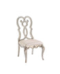 ACME Esteban - Side Chair (Set of 2) - Ivory Velvet & Antique Champagne Finish | Meri Furniture