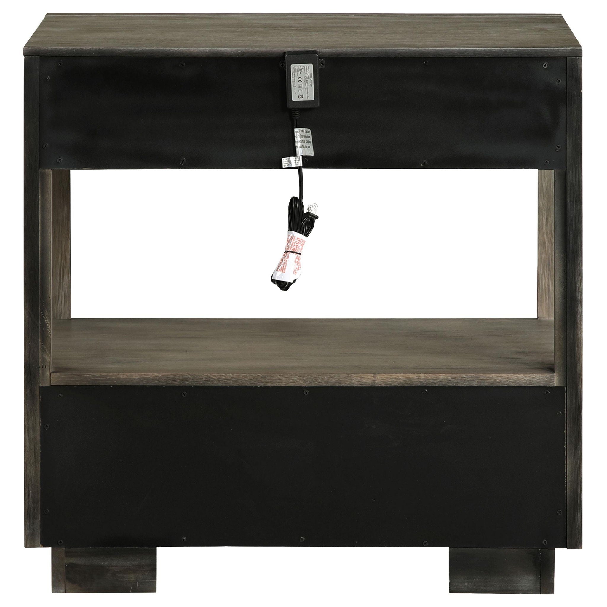 Durango 2-drawer Nightstand Bedside Table Taupe Oak