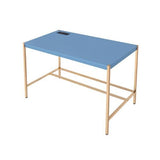 Rectangular Writing Desk No Storage : Finish Metal Base.