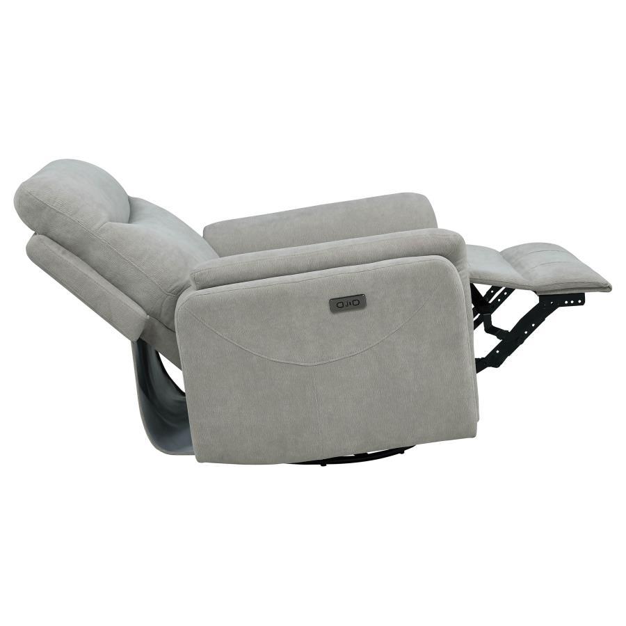 Adler - Upholstered Power Swivel Glider Recliner