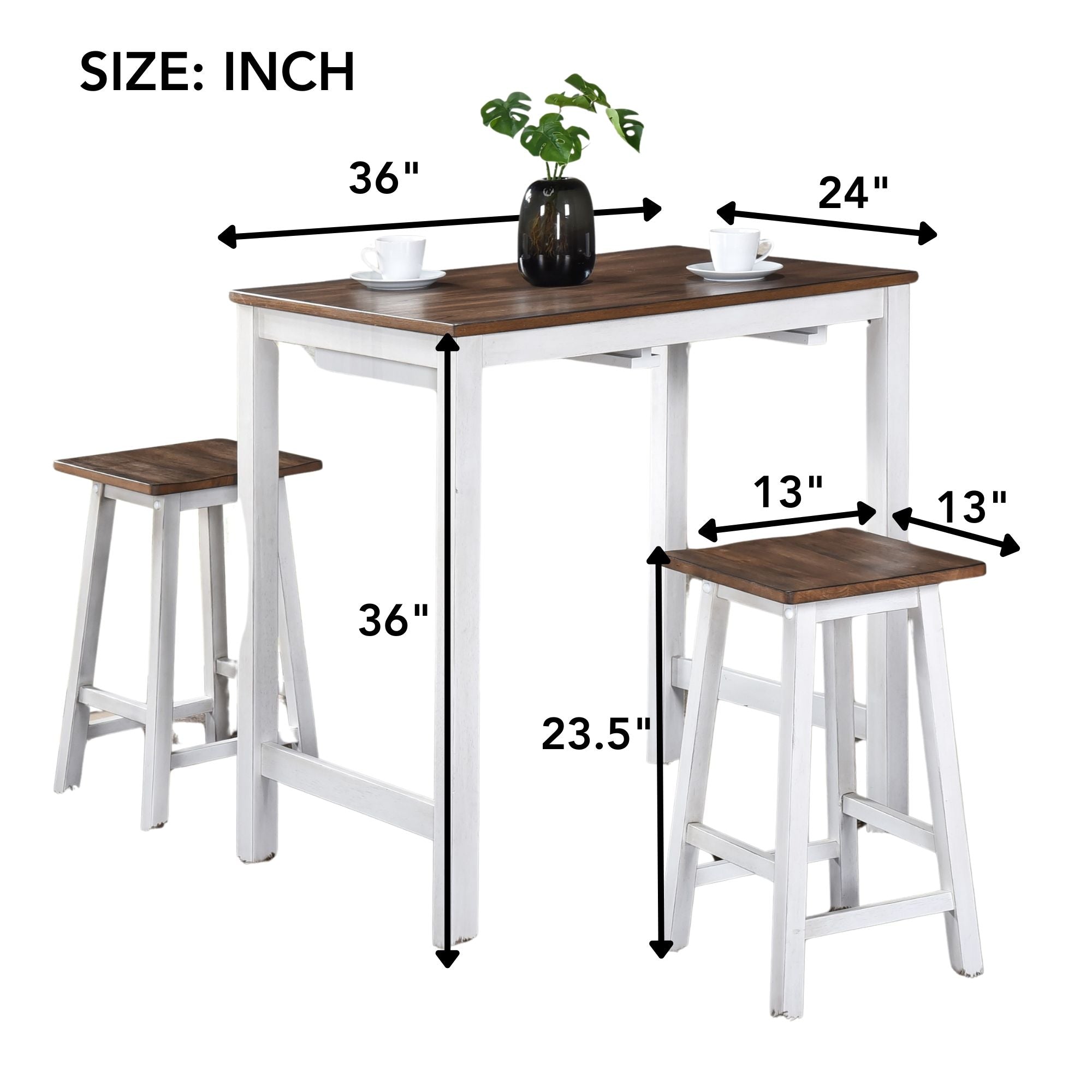 3 Pieces Counter Height Set