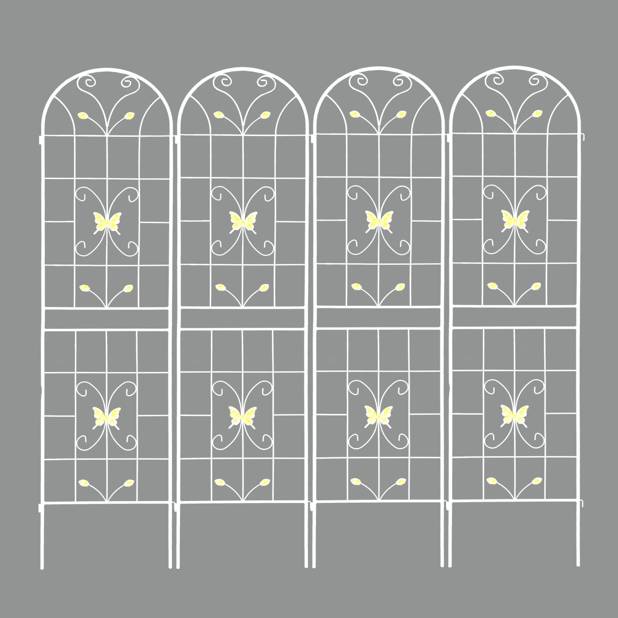 Garden Metal Trellis Rustproof Trellis For Climbing Plants Outdoor Flower Support