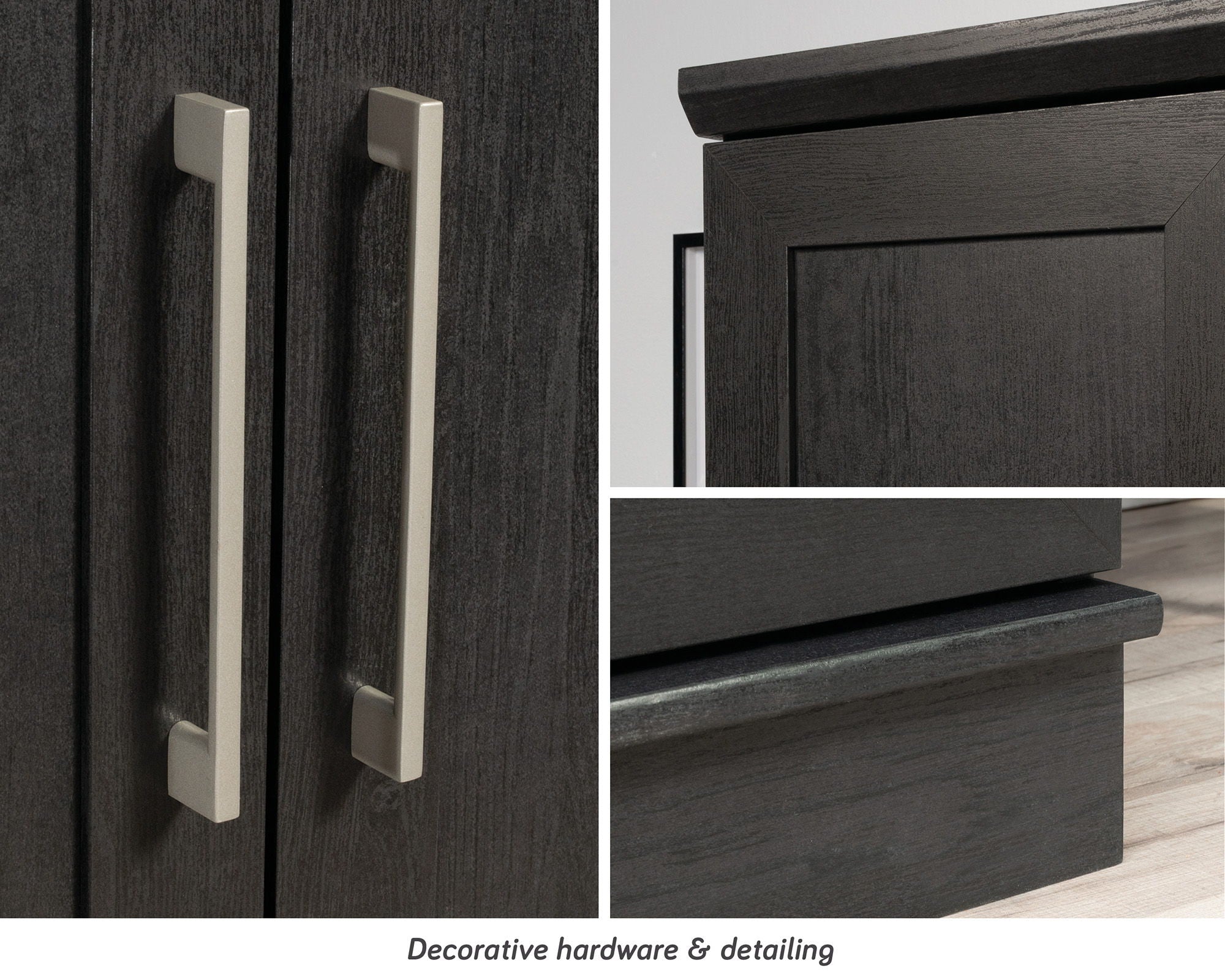 HomePlus Wardrobe Armoire in Raven Oak