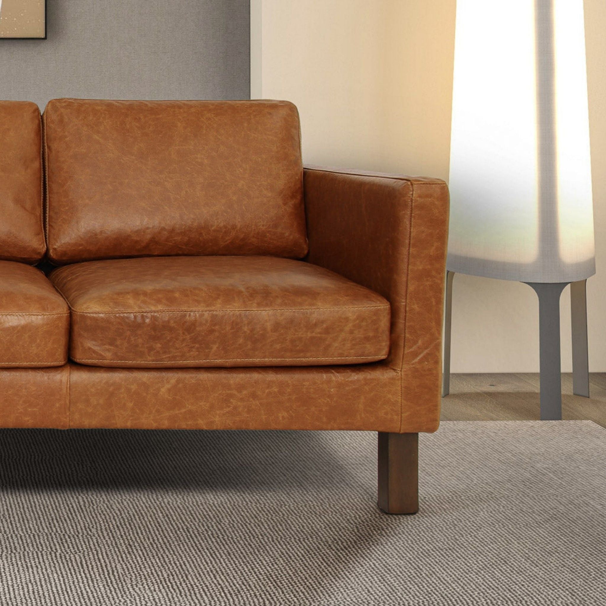 Memphis - Waxy Sofa - Cognac