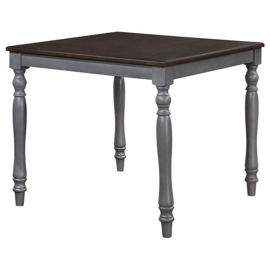 Coaster Fine Furniture Wiley - 5 Piece Square Counter Height Dining Set - Gray | Meri Furniture