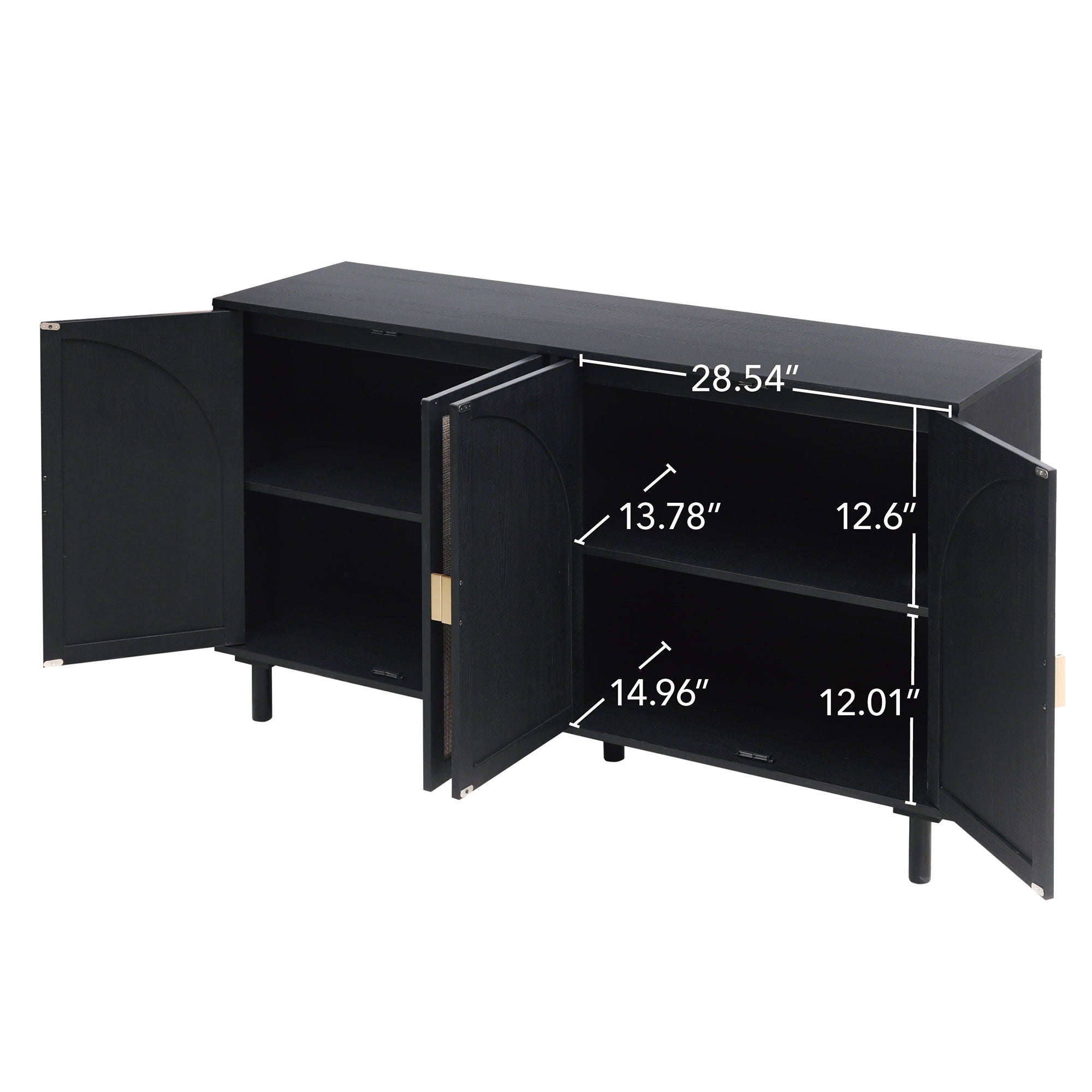 4 Door Cabinet, Customizable Storage System