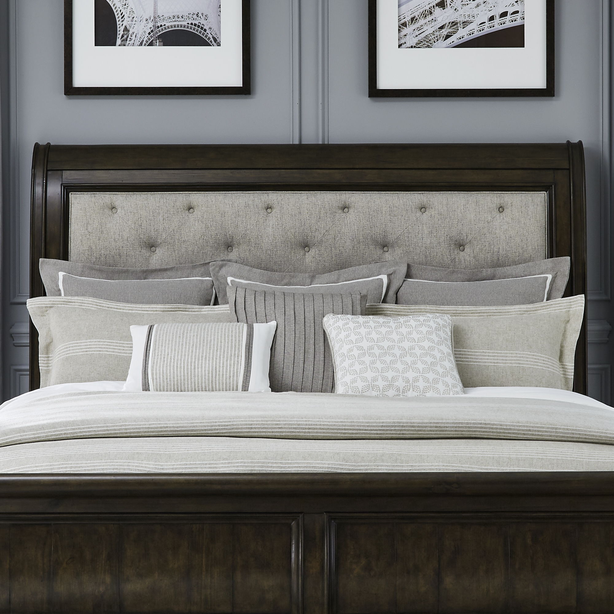 Liberty Furniture Arden Road - Upholstered Sleigh Headboard | Meri Furniture