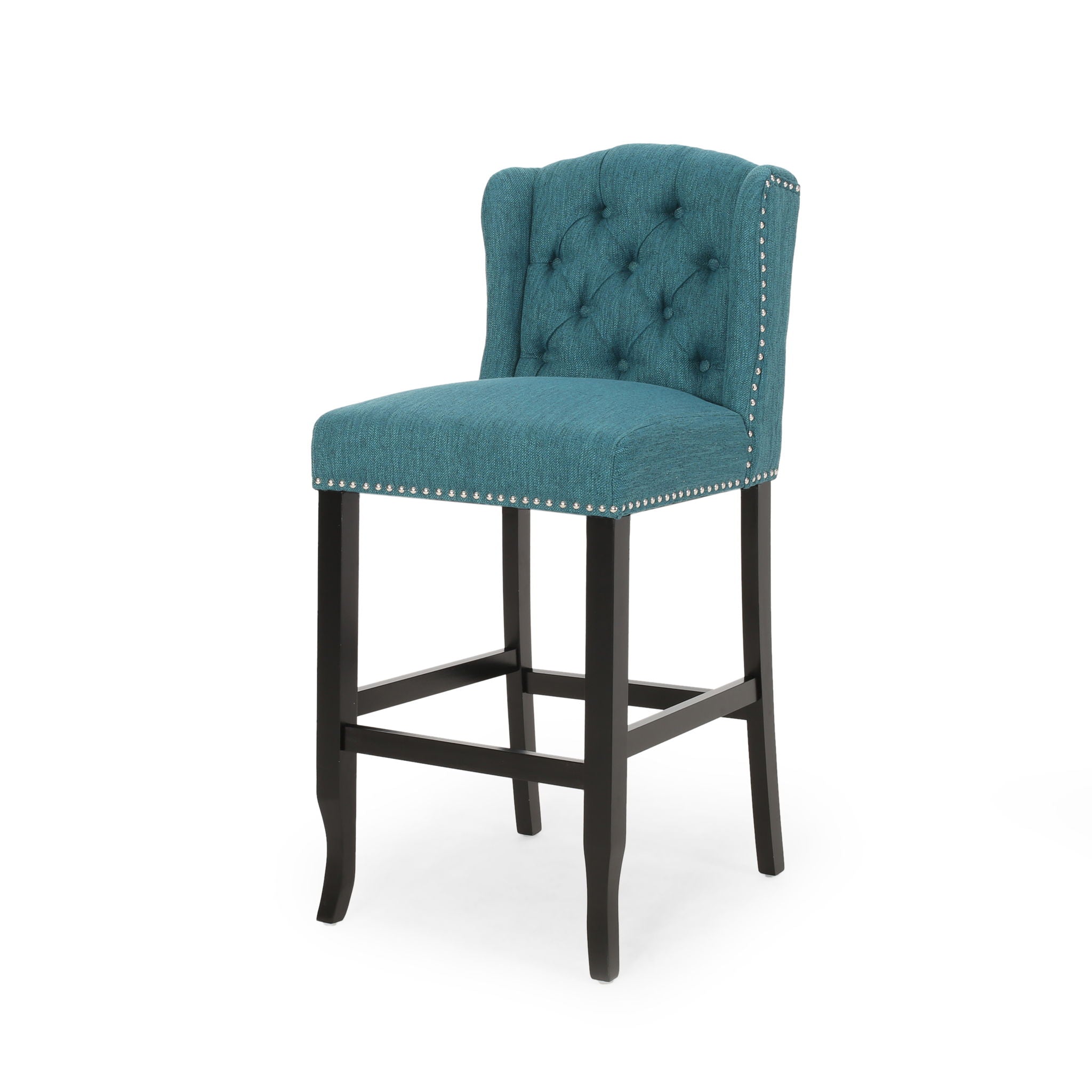 Vienna - Contemporary Fabric Tufted Wingback Counter Stools (Set of 2)