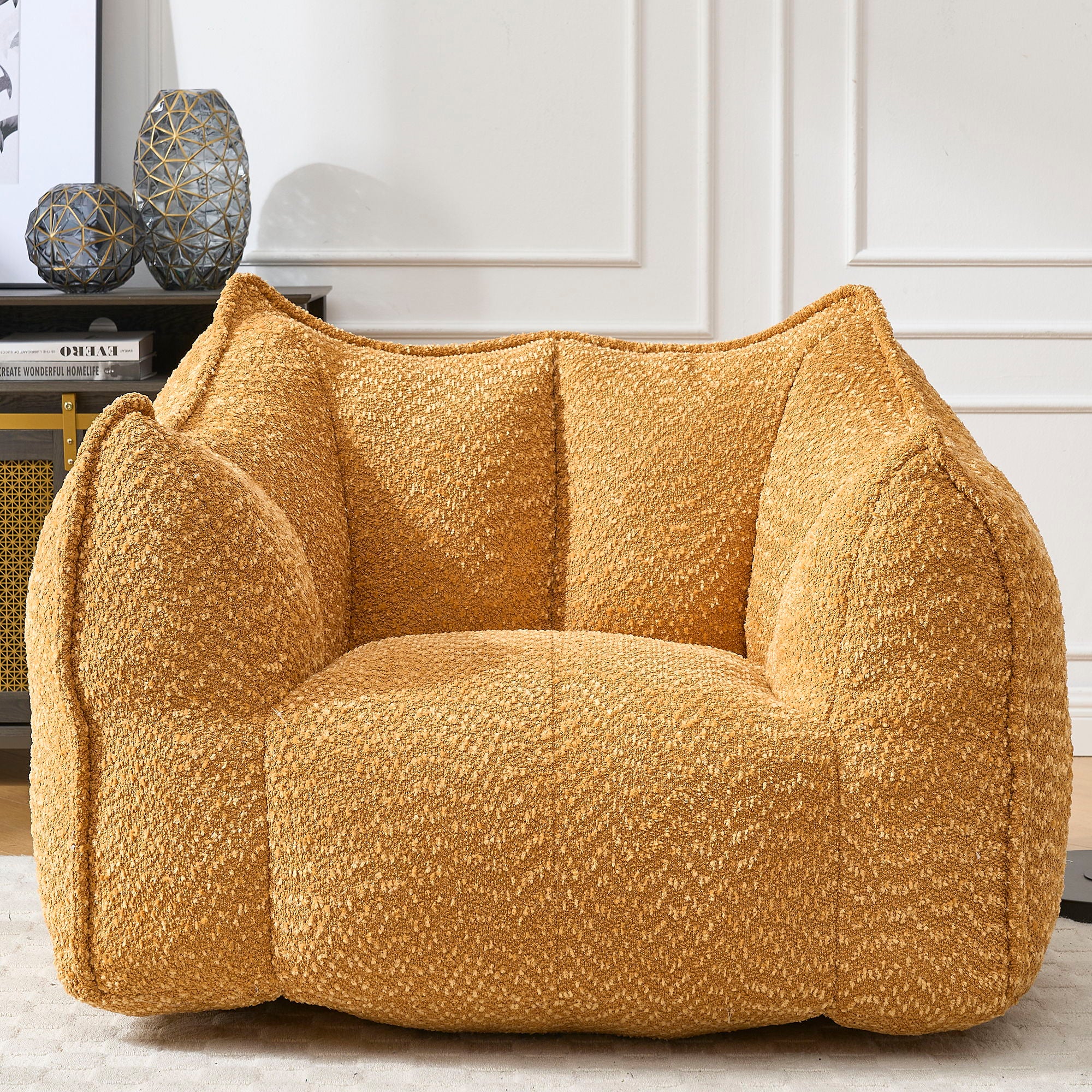 Comfortable Chenille Sofa Chairs With Highly Resilient Foam For Living Rooms And Bedrooms