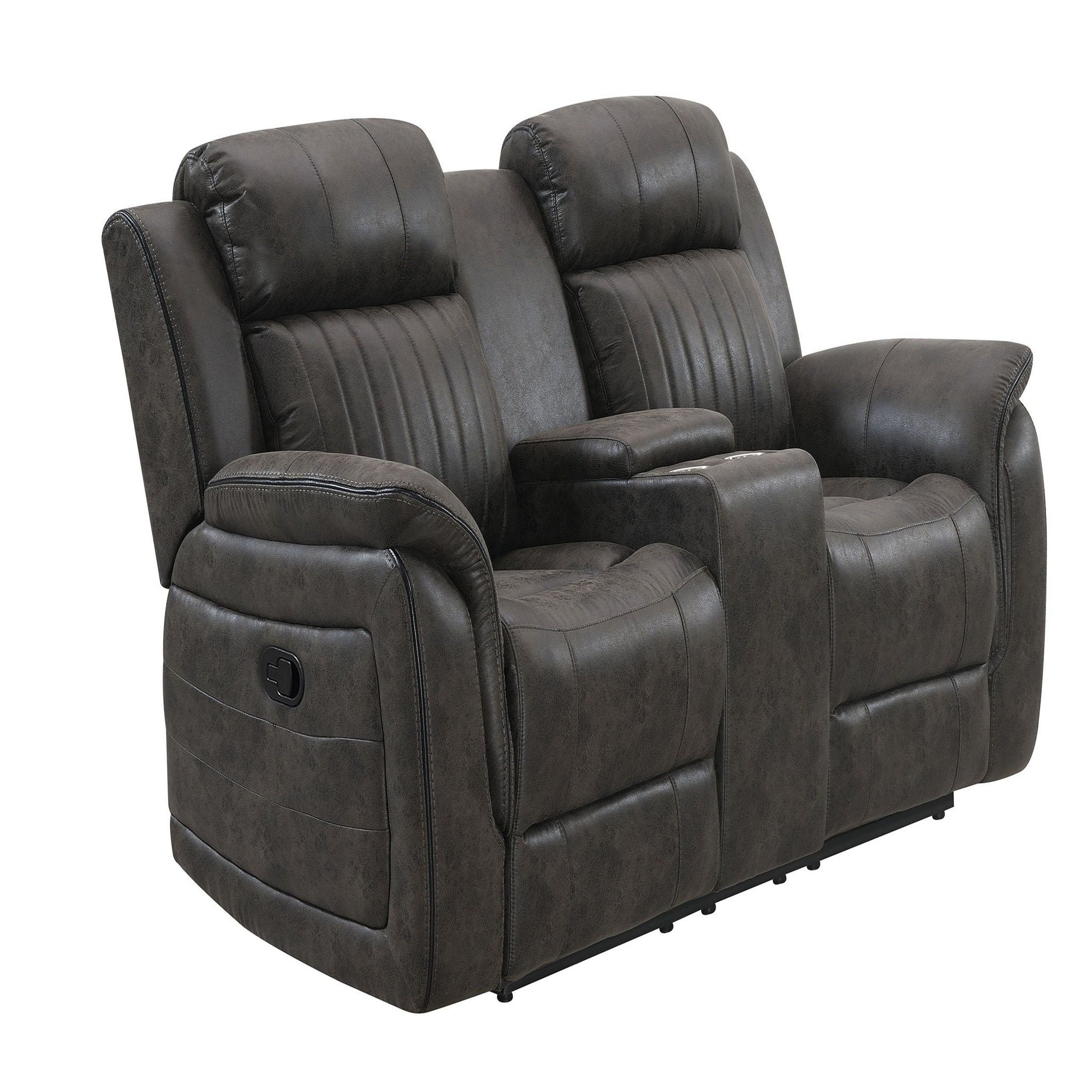 Steban - Console Reclining Loveseat - Gray